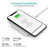 Choetech T511-S Qi Certified 10W/7.5W Fast Wireless Charger Pad (White) Product Image 4