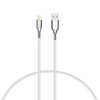 Cygnett Armoured Lightning to USB-A Cable (1M) - White (CY2685PCCAL) - Support Fast & Safe Charging 2.4A/12W - Double Braided Nylon Cable - MFi Certified Main Product Image