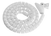 Brateck 25mm/1in Diameter Coiled Tube Cable Sleeve Material Polyethylene(PE) Dimensions 1000x25mm - White Product Image 2