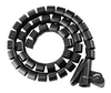 Brateck 25mm/1in Diameter Coiled Tube Cable Sleeve Material Polyethylene(PE) Dimensions 1000x25mm - Black Main Product Image