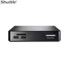 Shuttle NS02AV2 XPC Nano 0.57L NUC - RK3368 Octa Core - 2GB RAM - 16GB eMMC - 1x 2.5in Bay - 1x 10/100 LAN - WL-N + BT4.0 - VESA - HDMI - Android 8.1 Main Product Image