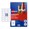 Avery Lbl Oval L7102 18Up Pk10 Main Product Image