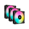 Corsair iCUE AF120 RGB ELITE 120mm PWM Fan - Three Pack with Lighting Node CORE Main Product Image