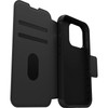 OtterBox Strada MagSafe Apple iPhone 15 Pro (6.1in) Case Shadow (Black) - (77-93560) - DROP+ 3X Military Standard - Leather Folio Cover Product Image 2