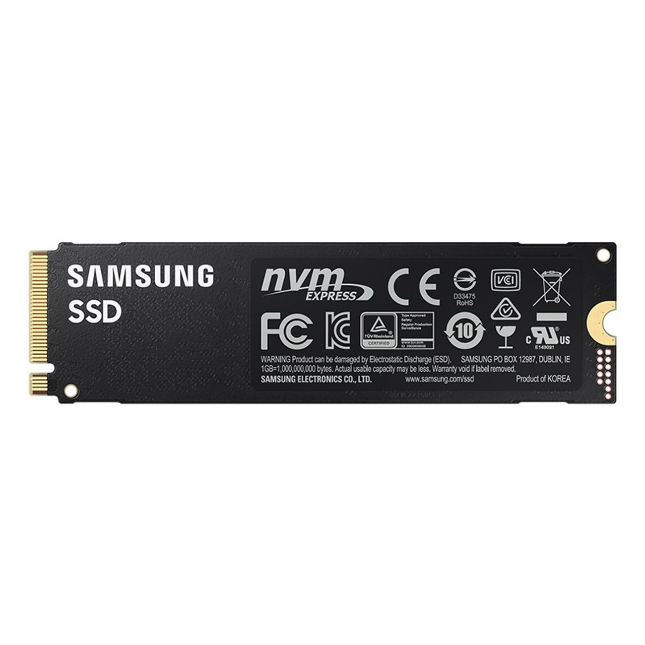 Samsung 980, 500 Go, SSD MZ-V8V500BW, M.2 (2280), PCIe Gen 3.0 x4, NVMe 1.4