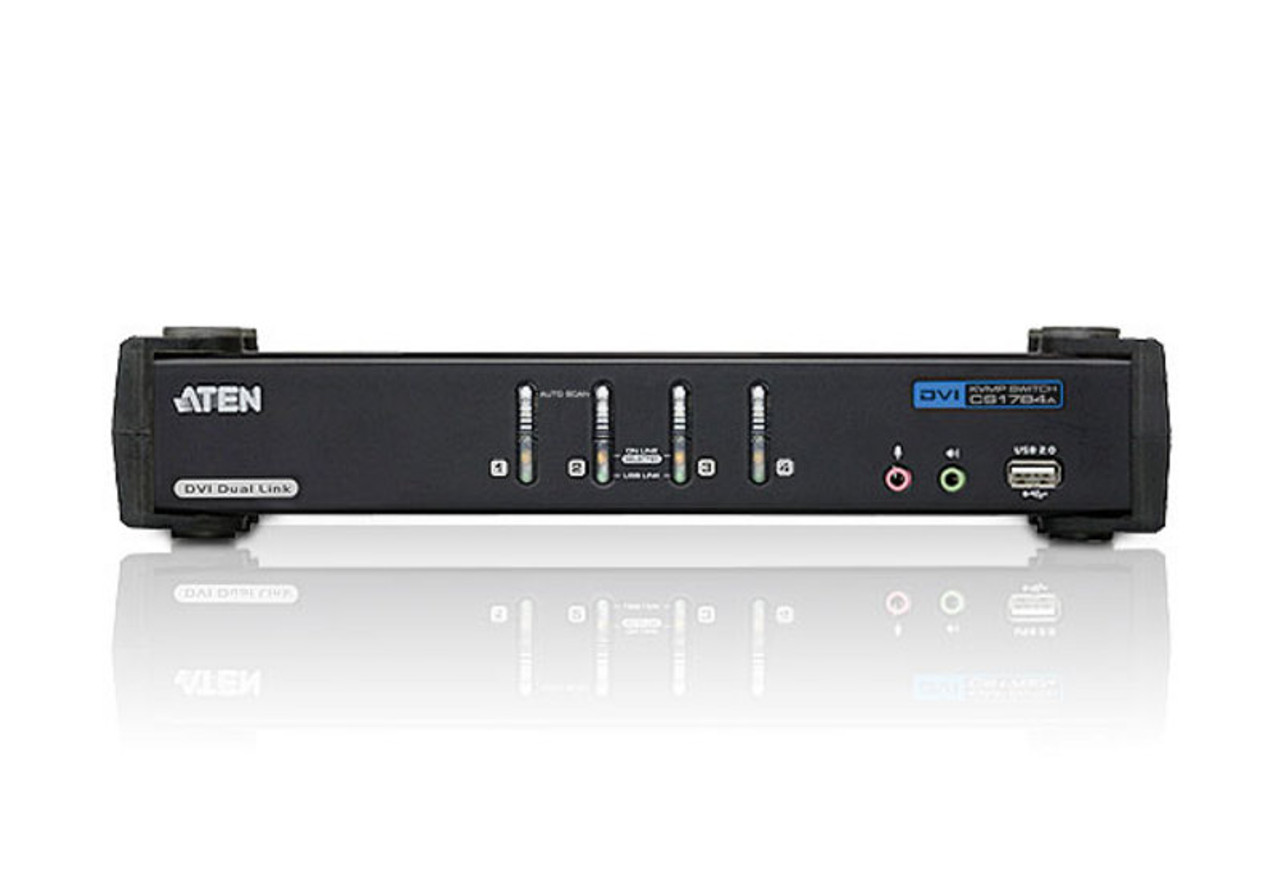 Aten 4 Port USB 2.0 DVI Dual Link KVMP Switch - supports up to 2560 x 1600  @ 60 Hz with Dual Link DVI