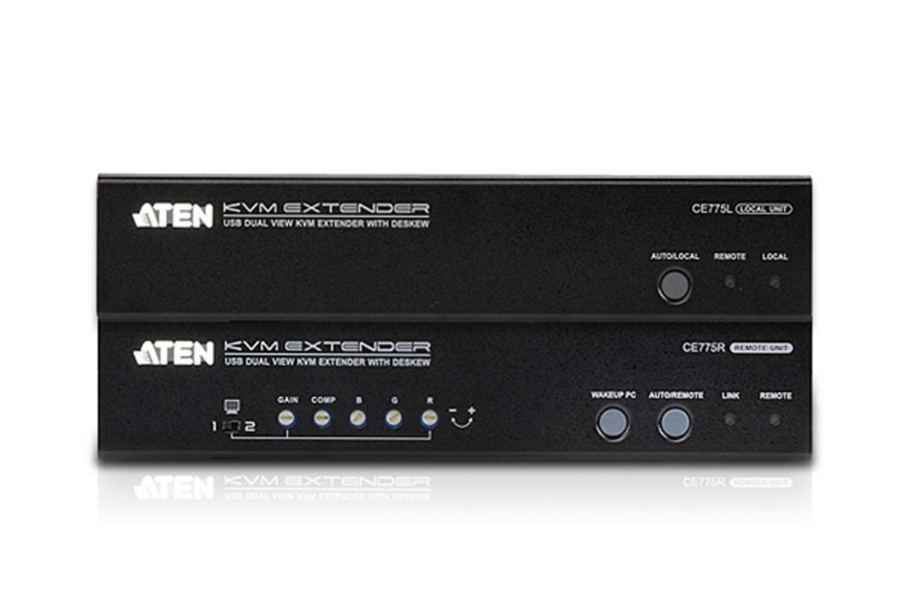 Aten USB Dual VGA Cat KVM Extender with Deskew extends up to 1280 x 1024  300m and 1920 x 1200 60Hz 150 m extends RS232 and audio  AusPCMarket