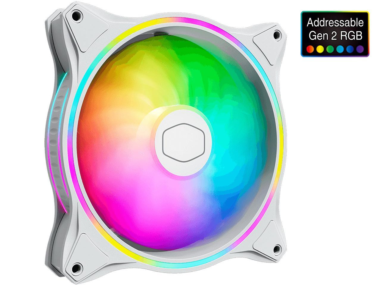 Cooler Master MasterFan Halo Dual Loop ARGB 140mm Fan - White Edition | AusPCMarket