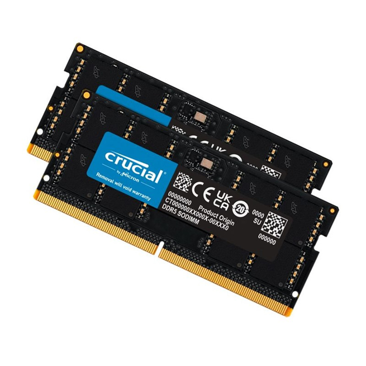 Crucial 16GB (2x 8GB) DDR5 4800MHZ SODIMM Laptop Memory