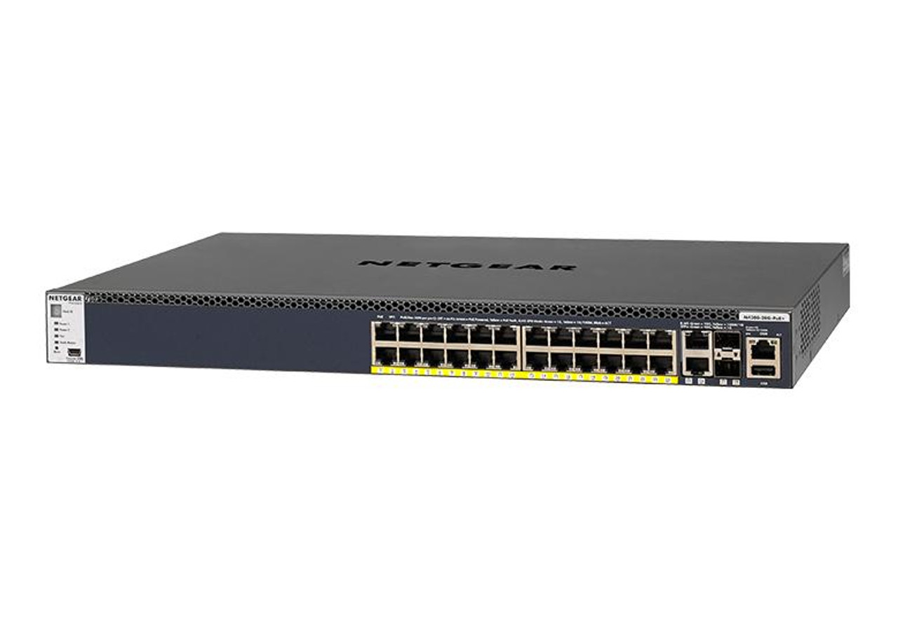 Netgear M4300-28G PoE+ Managed L2/L3/L4 Gigabit Ethernet (10/100/1000)  Power over Ethernet (PoE) 1U Black