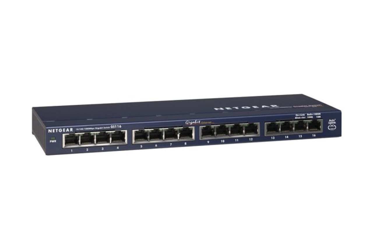 Netgear GS116 Prosafe 16 Port 10/100/1000 Gigabit Switch - GS116AU