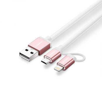 Product image for 1M UGreen Micro-USB To USB Cable With Lightning Adapter 30470 | AusPCMarket Australia