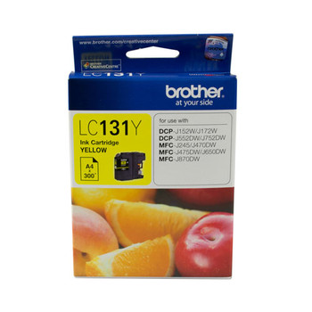 Image for Brother LC131 Yellow Ink Cart up to 300 pages Yellow AusPCMarket