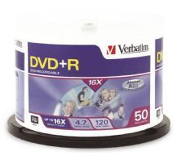 Image for Verbatim DVD+R 4.7GB 50Pack Spindle 16x (95037) AusPCMarket