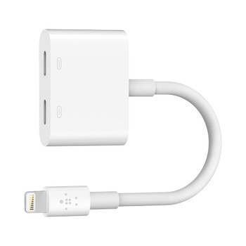 Image for Belkin Lightning Audio with Charge RockStar Splitter - White AusPCMarket