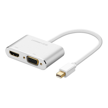 Image for UGreen 20421 2-in-1 Mini DisplayPort to HDMI/VGA Converter - Silver AusPCMarket