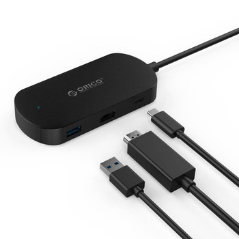 Orico Type-C to Type-C, USB 3.0 & HDMI Adapter with 2 Port Hub - Black Product Image 2