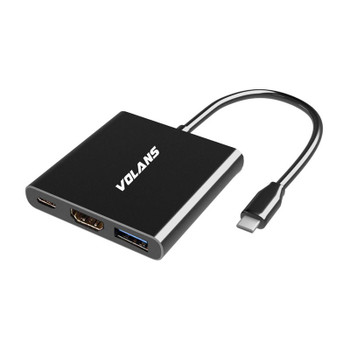 Image for Volans VL-UCH3C2 Aluminium USB-C 4K Multi-Port Adapter with Power Delivery AusPCMarket