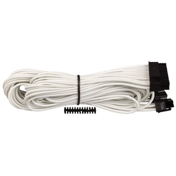 Image for Corsair ATX 24-pin Premium Sleeved Cable Type 4 Gen 3 - White AusPCMarket