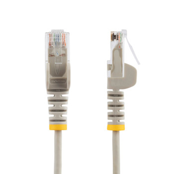 StarTech 0.5m CAT6 Cable - Grey - Slim CAT6 Patch Cable - Snagless Product Image 2
