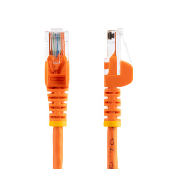 StarTech 0.5m Orange Cat5e Ethernet Patch Cable - Snagless Product Image 2