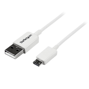 StarTech 2m White Micro USB Cable - A to Micro B Main Product Image