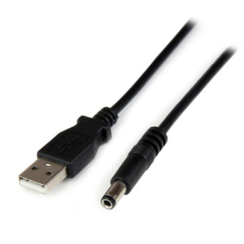 StarTech 1m USB to 5.5mm DC Barrel Connector - USB to 5V Power Cable Plug Main Product Image