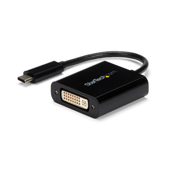 StarTech USB Type-C to DVI adapter - USB-C to Video Converter - Black Main Product Image