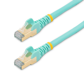 StarTech 0.5m Aqua Cat6a Ethernet Cable - Shielded (STP) Main Product Image