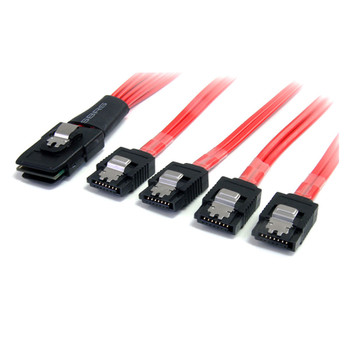 StarTech 50cm SAS Cable - SFF-8087 to 4x Latching SATA Main Product Image