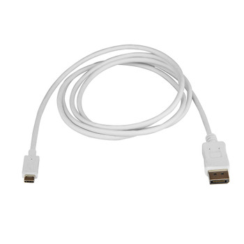 StarTech 6ft USB-C to DisplayPort Cable - USB C to DP Adapter - White Product Image 2