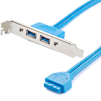StarTech 2 Port USB 3.0 A Female Slot Plate Adapter Main Product Image