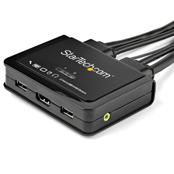 StarTech 2 Port HDMI KVM Switch with Built-In Cables - USB 4K 60Hz Product Image 2