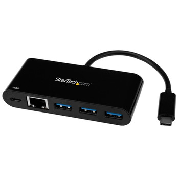 StarTech USB-C to GbE Adapter w/ 3-Port USB 3.0 Hub - Power Delivery Main Product Image