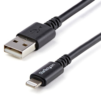 StarTech 3m 10ft Long Black Apple Lightning to USB Cable Main Product Image