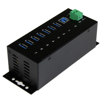 StarTech Rugged Metal 7Port USB 3.0 Hub - DIN Rail & Wall-mountable Product Image 2