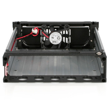 StarTech Black Aluminum 5.25in Rugged SATA Hard Drive Mobile Rack Drawer Product Image 2