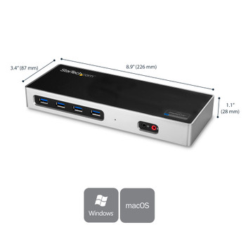 StarTech USB-C / USB 3.0 Docking Station - Dual HDMI & DP @ 60Hz Product Image 2