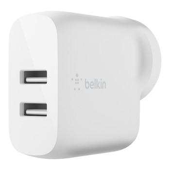 Belkin 24W Dual Wall Charger and USB-A to USB-C Cable - Universally compatible - White  Product Image 2