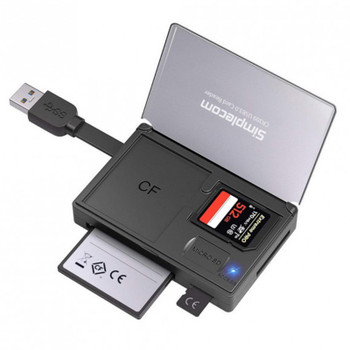 Simplecom CH309 3 Slot USB 3.0 Card Reader with Card Storage Case Main Product Image