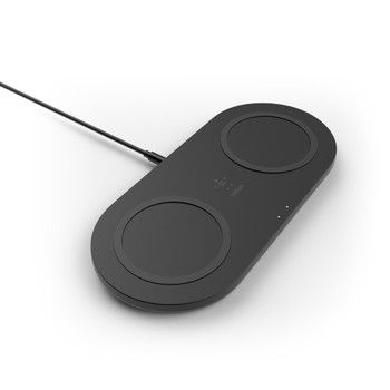 Belkin BOOST CHARGE Dual 15W Wireless Charging Pad - Universally compatible - Black Main Product Image