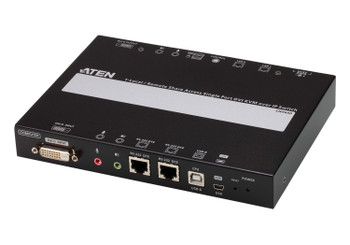 Aten Single Port DVI KVM Over IP with Audio and Virtual Media - Dual RS232 serial ports Main Product Image