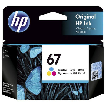 Product image for HP 67 Tri-Colour Ink Cartridge