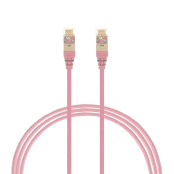 4Cabling 1m Cat 6A RJ45 S/FTP THIN LSZH 30 AWG Network Cable - Pink Main Product Image