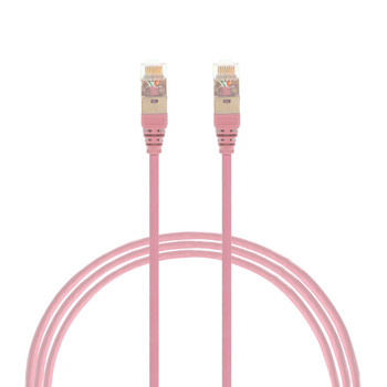 4Cabling 0.25m Cat 6A RJ45 S/FTP THIN LSZH 30 AWG Network Cable - Pink Main Product Image