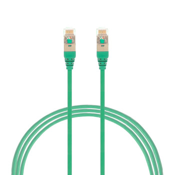 4Cabling 0.75M Cat 6A RJ45 S/FTP THIN LSZH 30 AWG Network Cable - Green Main Product Image