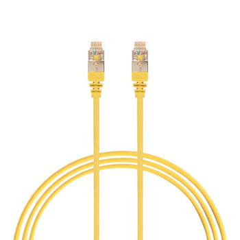 4Cabling 2.5M Cat 6A RJ45 S/FTP THIN LSZH 30 AWG Network Cable - Yellow Main Product Image