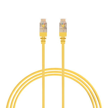 4Cabling 0.75M Cat 6A RJ45 S/FTP THIN LSZH 30 AWG Network Cable - Yellow Main Product Image