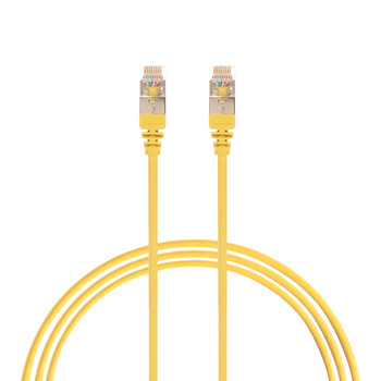 4Cabling 5m Cat 6A RJ45 S/FTP THIN LSZH 30 AWG Network Cable - Yellow Main Product Image