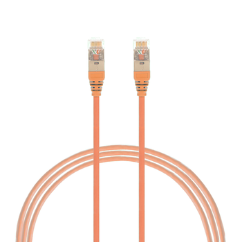 4Cabling 2.5m Cat 6A RJ45 S/FTP THIN LSZH 30 AWG Network Cable - Orange Main Product Image
